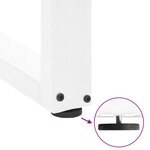 vidaXL Pieds de table à manger en U 2 pièces blanc 50 x (72-73) cm acier