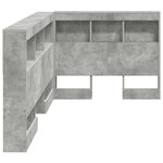 vidaXL Tête de lit de rangement Gris béton 90 cm Bois d'ingénierie