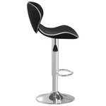 vidaXL Tabouret de bar Noir Similicuir
