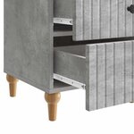 vidaXL Cabinet de chevet avec tiroir Gris béton 43 x 41 x 66 5 cm