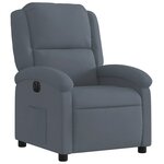 vidaXL Fauteuil inclinable électrique Gris foncé Velours