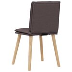 vidaXL Chaises à manger lot de 6 marron foncé tissu