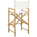vidaXL Chaise de directeur pliante 2 Pièces Naturel Bambou