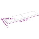 vidaXL Dessus de table marron clair bois chêne massif traité