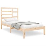 vidaXL Cadre de lit bois massif 75x190 cm petit simple