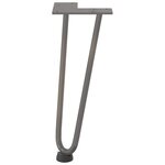 vidaXL Pieds en épingle à cheveux pour table basse 4 pièces Acier naturel 30 cm Acier massif