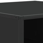 vidaXL Table basse noir 80x80x30 cm bois d'ingénierie et métal