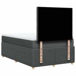 vidaXL Sommier à lattes de lit avec matelas Gris foncé 120x200cm Tissu