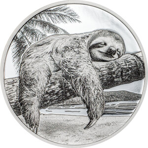 Monnaie SLOTH Seven Deadly Sins 1 Oz Argent 5$ Cook Islands 2026