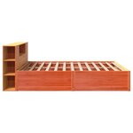 vidaXL Cadre de lit sans matelas cire marron 200x200cm bois pin massif