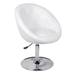 vidaXL Tabourets de bar lot de 2 blanc similicuir