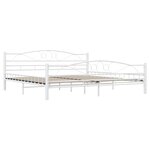 vidaXL Cadre de lit Blanc Métal 200 x 200 cm