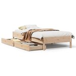 vidaXL Cadre de lit sans matelas 90x190 cm bois de pin massif