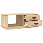 vidaXL Table basse Chêne sonoma 90x50x35 cm Bois d'ingénierie