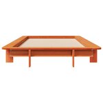 vidaXL Cadre de lit sans matelas cire marron 100x200cm bois pin massif
