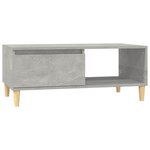vidaXL Table basse Gris béton 90x50x36 5 cm Bois d'ingénierie