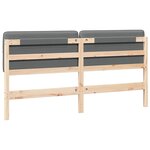 vidaXL Tête de lit capitonnée Marron et gris clair 180 cm Pin massif