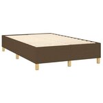 vidaXL Sommier à lattes de lit et matelas marron foncé 120x190cm tissu