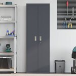 vidaXL Armoire de rangement 2 Pièces Anthracite 60 x 40 x 180 cm Acier
