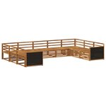 vidaXL Ensemble de canapés d'extérieur 9 pc Naturel