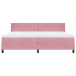 vidaXL Lit à ressorts avec matelas Rose 200 x 200 cm Polyester