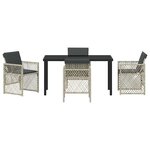 vidaXL Ensemble de salle à manger pour jardin 5 Pièces Gris clair
