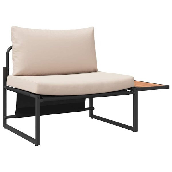 vidaXL Ensemble de canapé de jardin 2 pc Taupe Acier