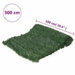 vidaXL Clôture en gazon artificiel vert 1x5 m