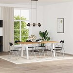 vidaXL Chaise pliante 8 pc Simili cuir Noir et gris 48 x 43 5 x 81 cm