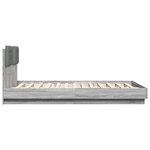 vidaXL Cadre de lit avec LED sans matelas sonoma gris 120x200 cm