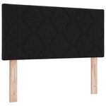 vidaXL Lit avec sommier à ressorts et matelas & LED noir 90x200 cm tissu