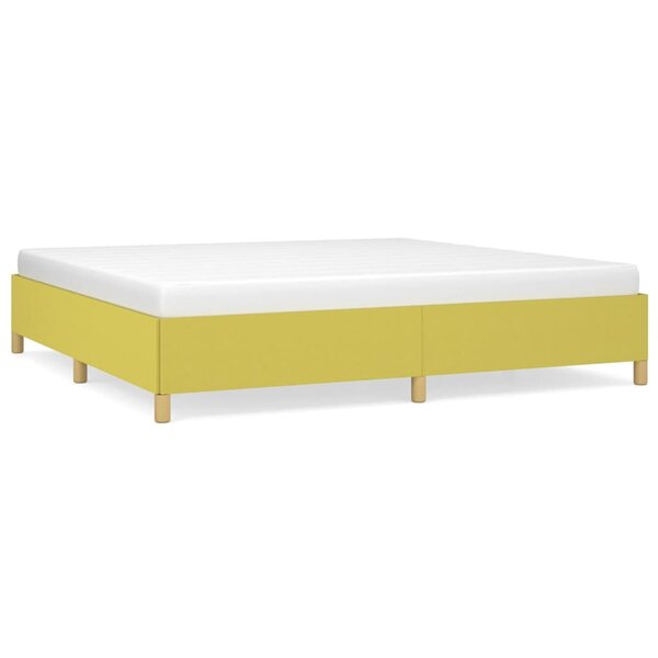 vidaXL Cadre de lit Vert 200x200 cm Tissu