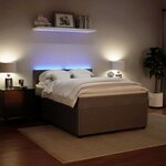 vidaXL Sommier à lattes de lit et matelas Gris clair 160x200cm Velours