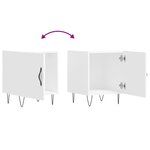 vidaXL Table de chevet blanc 40x40x50 cm bois d’ingénierie