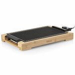 Tristar Plancha et barbecue électrique 2000 W 37x25 cm Bambou