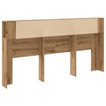 vidaXL Armoire de tête de lit chêne artisanal 200x18 5x102 5 cm