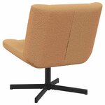 vidaXL Chaise pivotante Beige 63 x 75 x 76 cm tissu