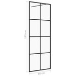 vidaXL Paroi de douche avec verre ESG transparent 80x195 cm Noir