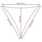 vidaXL Voile de parasol tissu oxford triangulaire 3 6x3 6x3 6 m rouge