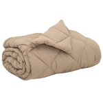 vidaXL Duvet complet toute l'année Taupe 220 x 240 cm Microfibre