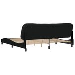 vidaXL Cadre de lit sans matelas noir 200x200 cm tissu