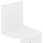 vidaXL Étagère d'angle murale blanc brillant 19x19x123 cm