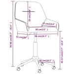 Vidaxl chaises pivotantes à manger lot de 6 gris foncé velours