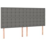 vidaXL Sommier à lattes de lit avec matelas Gris foncé 180x200cm Tissu