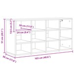 vidaXL Cabinet à chaussures avec étagère avec stockage Chêne sonoma 103x30x51 cm