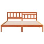 vidaXL Cadre de lit Marron cire 140 x 200 cm Bois massif en pin