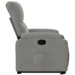 vidaXL Fauteuil inclinable gris clair tissu microfibre
