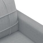 vidaXL Canapé à 2 places Gris clair 120 cm Tissu
