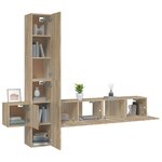 vidaXL Ensemble de meubles TV 5 Pièces Chêne sonoma Bois d'ingénierie