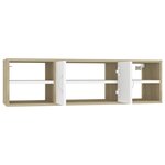 vidaXL Étagère murale Blanc et chêne sonoma 102x30x29 cm Aggloméré